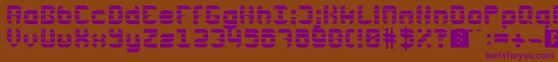 Rubber Down Font – Purple Fonts on Brown Background