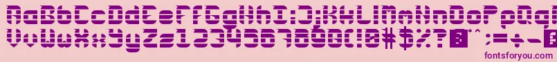 Rubber Down Font – Purple Fonts on Pink Background