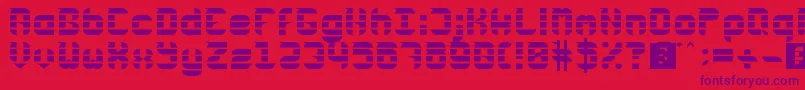 Шрифт Rubber Down – фиолетовые шрифты на красном фоне