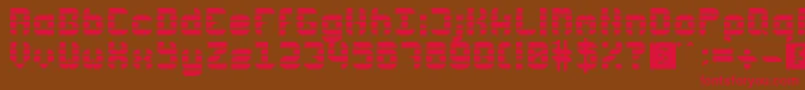 Rubber Down Font – Red Fonts on Brown Background