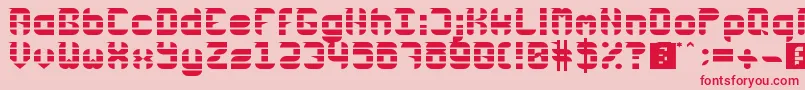 Rubber Down Font – Red Fonts on Pink Background