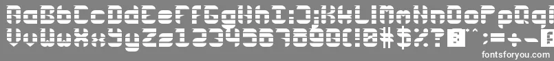 Rubber Down Font – White Fonts on Gray Background
