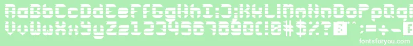Rubber Down Font – White Fonts on Green Background