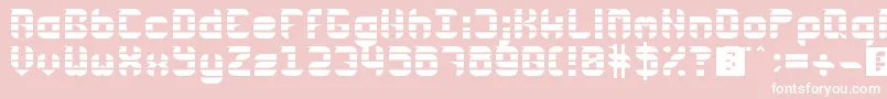 Rubber Down Font – White Fonts on Pink Background