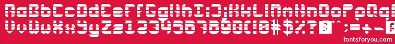 Rubber Down Font – White Fonts on Red Background