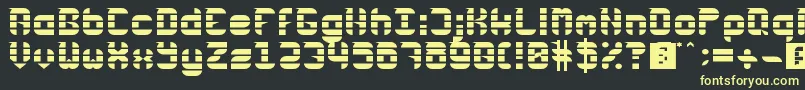 Rubber Down Font – Yellow Fonts on Black Background