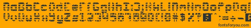 Rubber Wear Font – Black Fonts on Orange Background