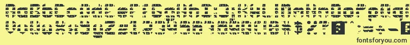Rubber Wear Font – Black Fonts on Yellow Background