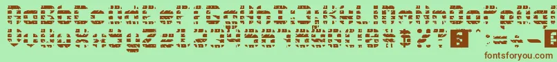 Rubber Wear Font – Brown Fonts on Green Background