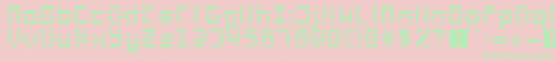 Rubber Wear Font – Green Fonts on Pink Background