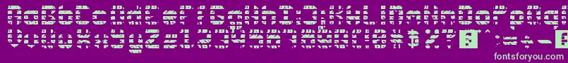 Rubber Wear Font – Green Fonts on Purple Background