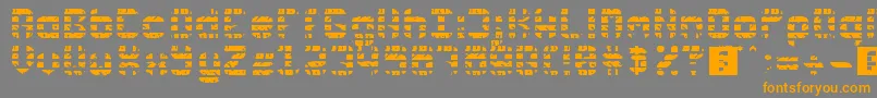 Rubber Wear Font – Orange Fonts on Gray Background