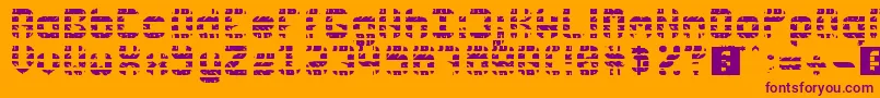 Rubber Wear Font – Purple Fonts on Orange Background