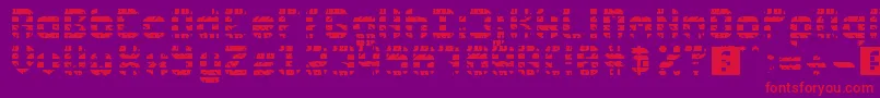 Lisätietoja Rubber Wear-fontista Rubber Wear-fontti – punaiset fontit violetilla taustalla