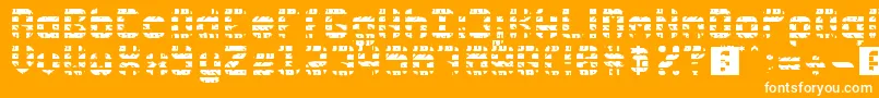 Rubber Wear Font – White Fonts on Orange Background