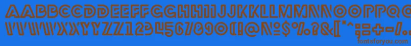 Rubber Font – Brown Fonts on Blue Background