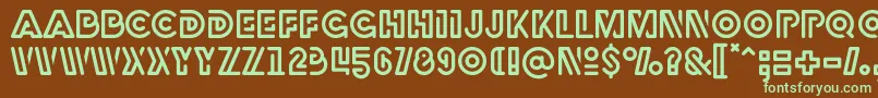 Rubber Font – Green Fonts on Brown Background