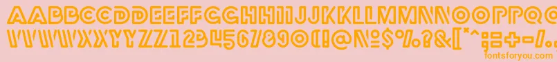 Rubber Font – Orange Fonts on Pink Background