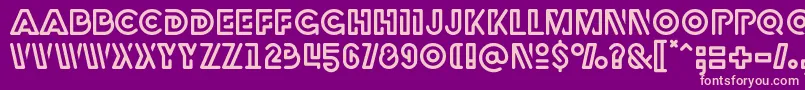 Rubber Font – Pink Fonts on Purple Background