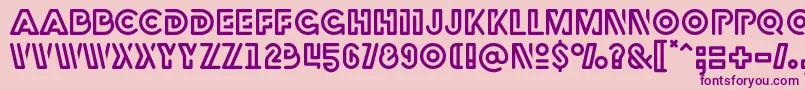 Rubber Font – Purple Fonts on Pink Background