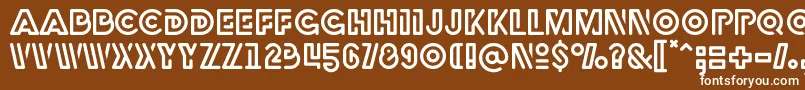 Rubber Font – White Fonts on Brown Background