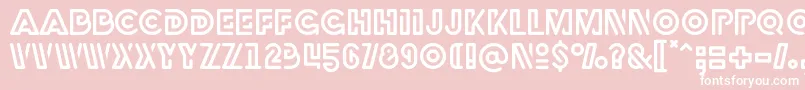 Rubber Font – White Fonts on Pink Background