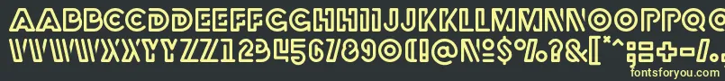 Rubber Font – Yellow Fonts on Black Background