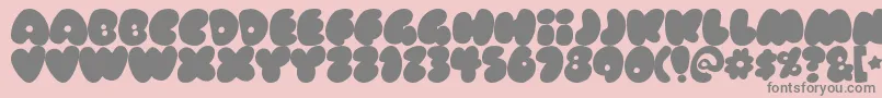 RUBBERNECK Font – Gray Fonts on Pink Background