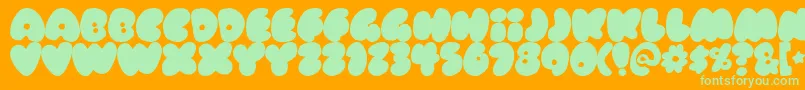 RUBBERNECK Font – Green Fonts on Orange Background