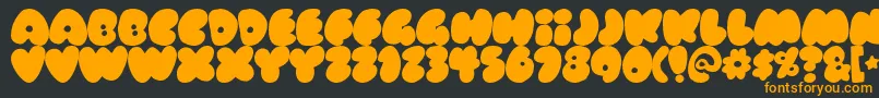 RUBBERNECK Font – Orange Fonts on Black Background