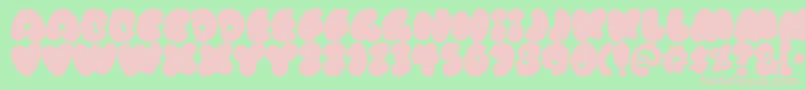 RUBBERNECK Font – Pink Fonts on Green Background