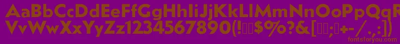 RubberNippleFactoryBlack Font – Brown Fonts on Purple Background