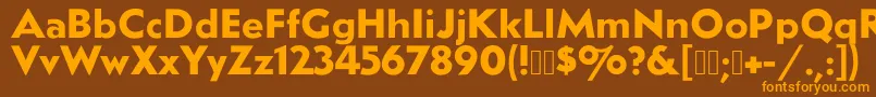 RubberNippleFactoryBlack Font – Orange Fonts on Brown Background