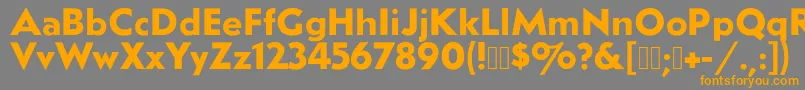 RubberNippleFactoryBlack Font – Orange Fonts on Gray Background