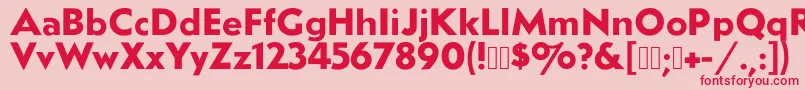 RubberNippleFactoryBlack Font – Red Fonts on Pink Background