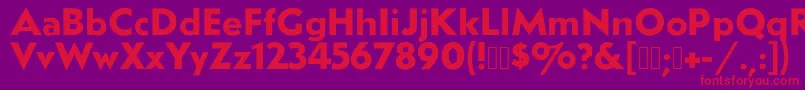 RubberNippleFactoryBlack Font – Red Fonts on Purple Background