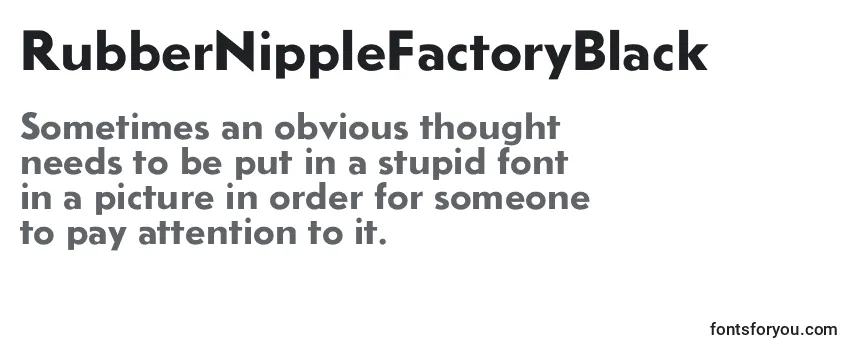Review of the RubberNippleFactoryBlack Font