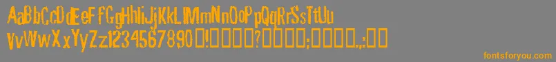 フォントRubbf    – オレンジの文字は灰色の背景にあります。