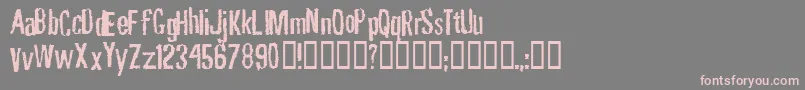 Rubbf    Font – Pink Fonts on Gray Background