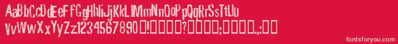 Rubbf    Font – Pink Fonts on Red Background