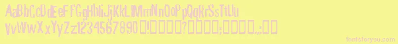 Rubbf    Font – Pink Fonts on Yellow Background