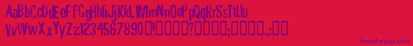 Rubbf    Font – Purple Fonts on Red Background