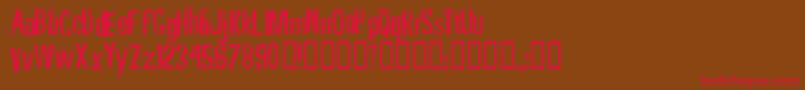 Rubbf    Font – Red Fonts on Brown Background