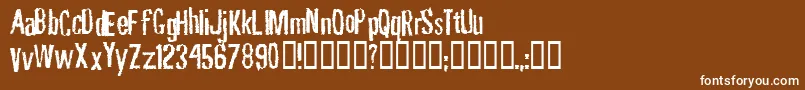 Rubbf    Font – White Fonts on Brown Background