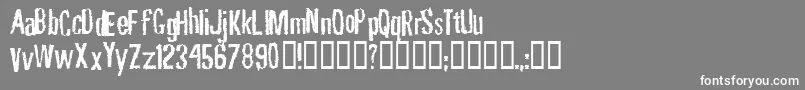 Rubbf    Font – White Fonts on Gray Background