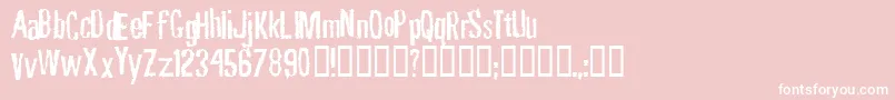 Rubbf    Font – White Fonts on Pink Background