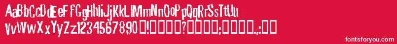 Rubbf    Font – White Fonts on Red Background