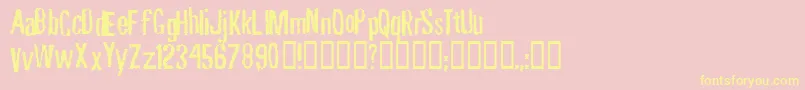 Rubbf    Font – Yellow Fonts on Pink Background