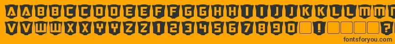 RubCaps Autobot Font – Black Fonts on Orange Background