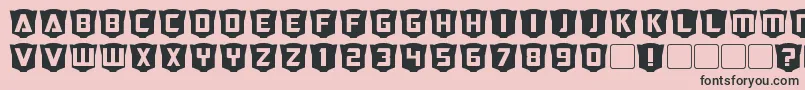 RubCaps Autobot Font – Black Fonts on Pink Background